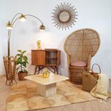 Side tables in travertine 70s