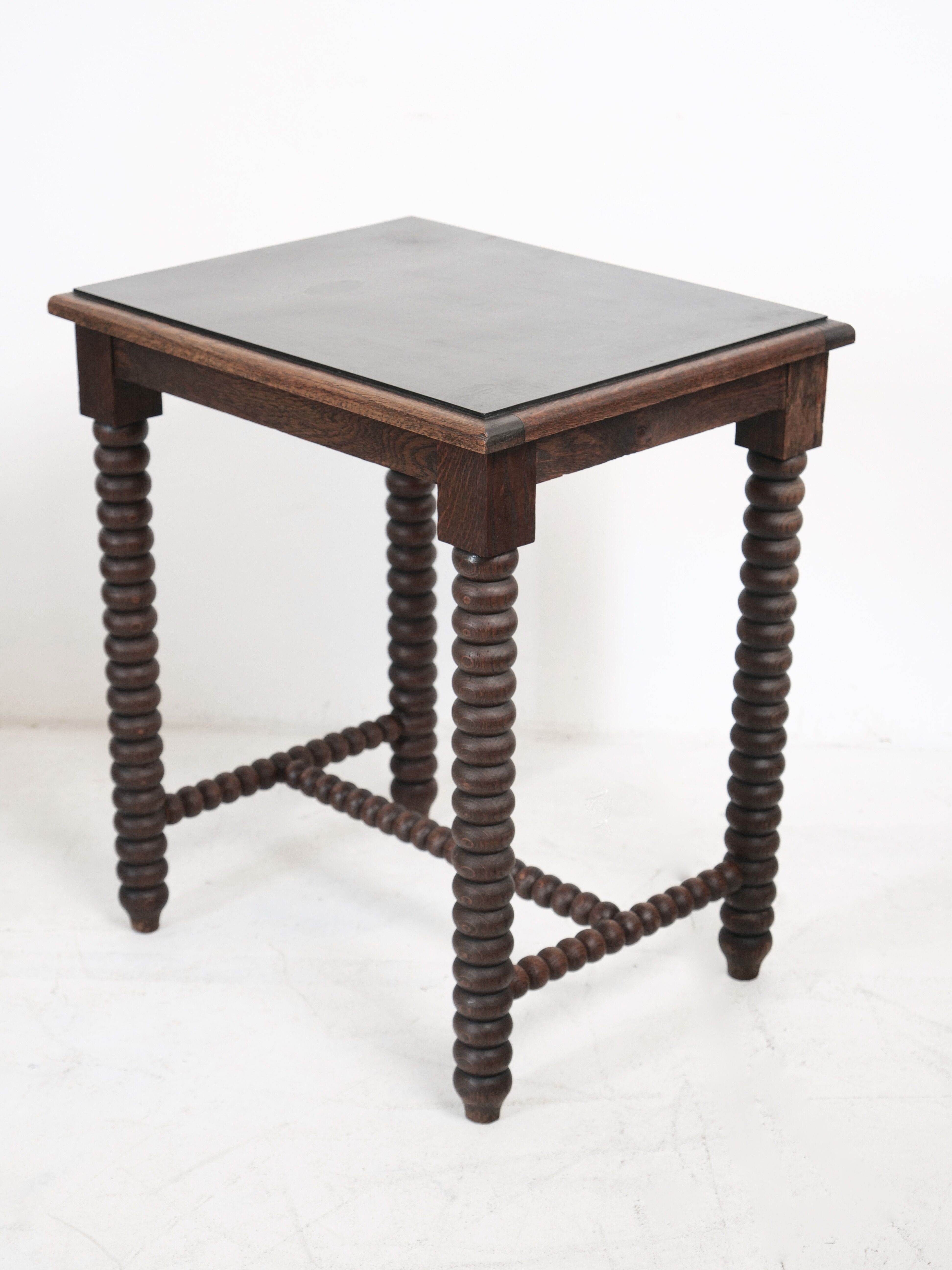Wooden table legs in coils