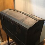 Black fabric top travel trunk