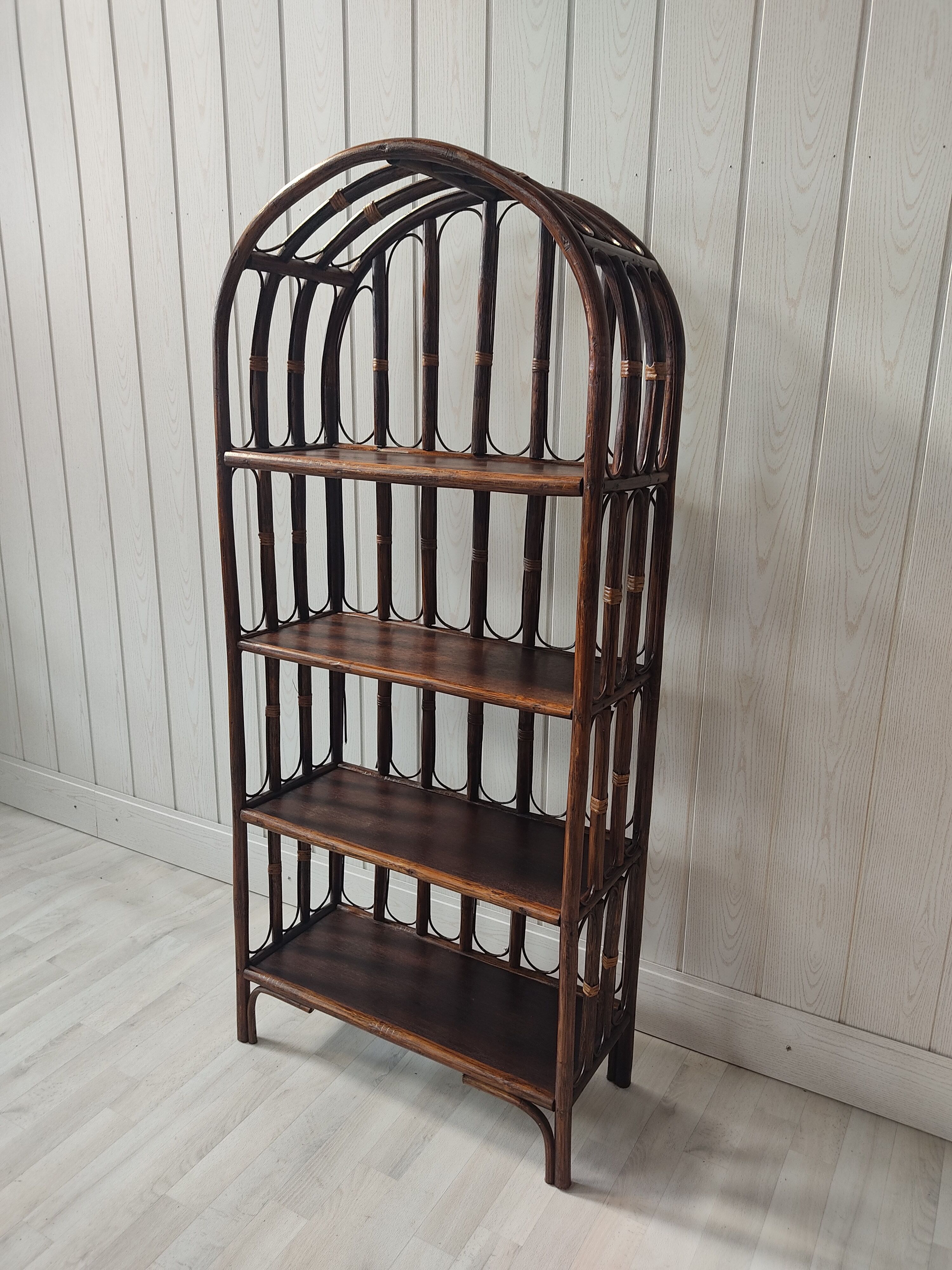 Vintage rattan shelf