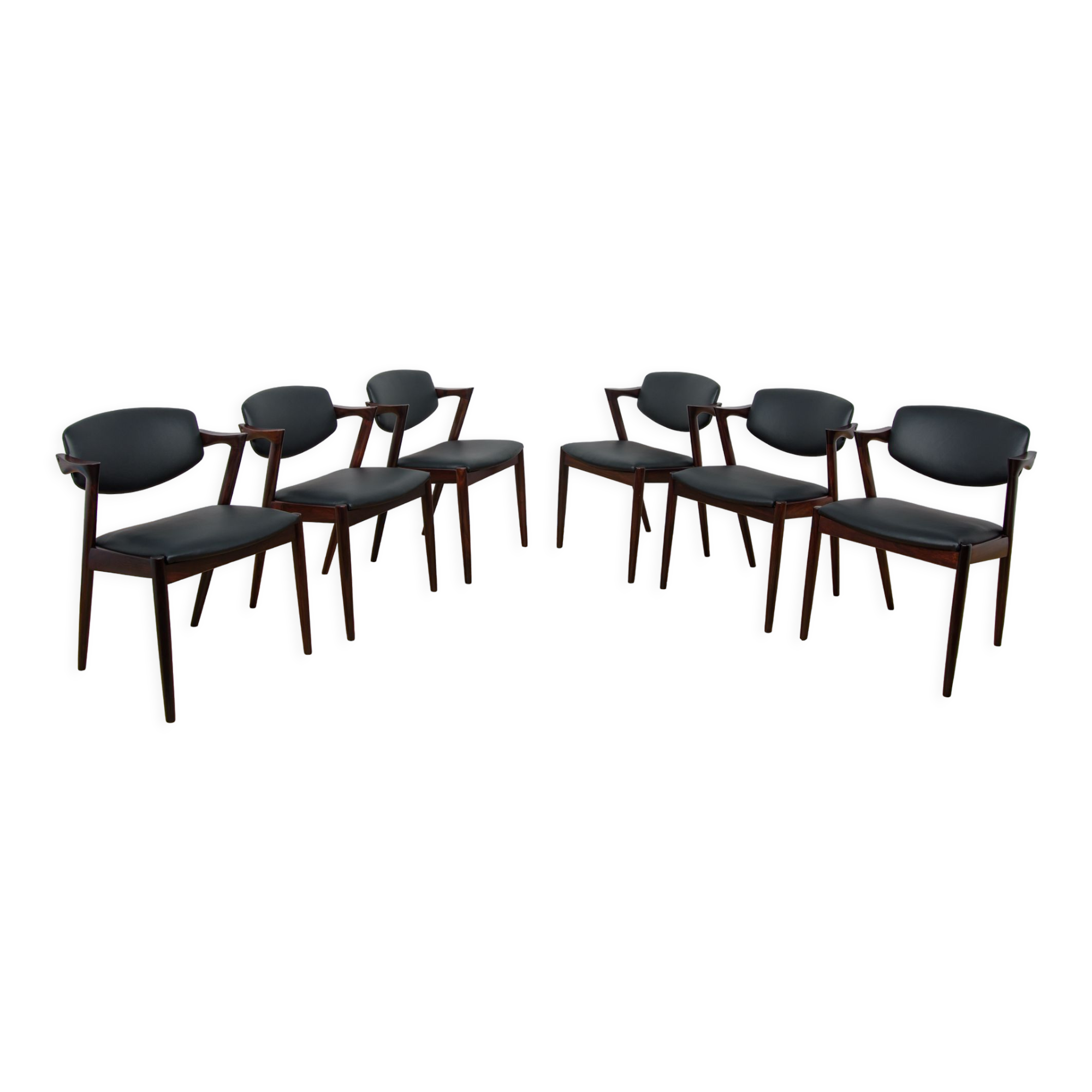 Model 42 Dining Chairs by Kai Kristiansen for Schou Andersen, 1960s, Set of 4
