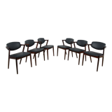 Model 42 Dining Chairs by Kai Kristiansen for Schou Andersen, 1960s, Set of 4