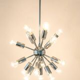 Small Atomium Sputnik space chrome pendant by Cosack, Germany, 1970s.