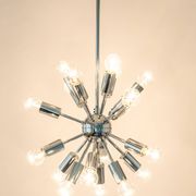 Small Atomium Sputnik space chrome pendant by Cosack, Germany, 1970s.