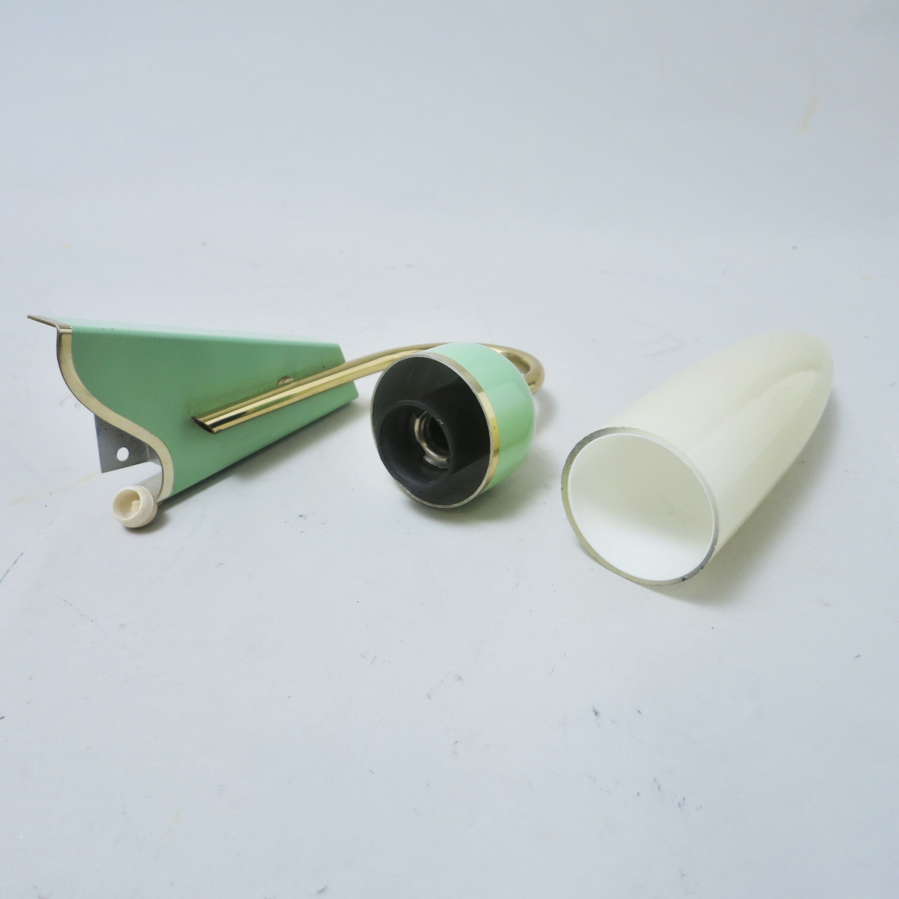 Pair of italian 50's pale green and gold