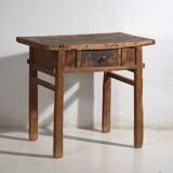 Antique solid wood table – Chinese side table with drawer – circa 1900