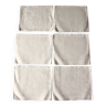 Un lot 6 serviettes de table damassé Monogrammes M M