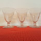5 Verres ancien soufflés et ciselés