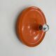 Honsel orange space age disc lamp , 1970s selected by Charlotte perriand