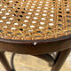 Tabouret de bar vintage en bois & cannage