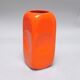 Orange rectangular vase Parravicini 1970s