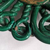 Vintage twisted artisan ceramic fruit bowl