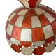 Suspension orange vintage en coquillage capiz, nacre