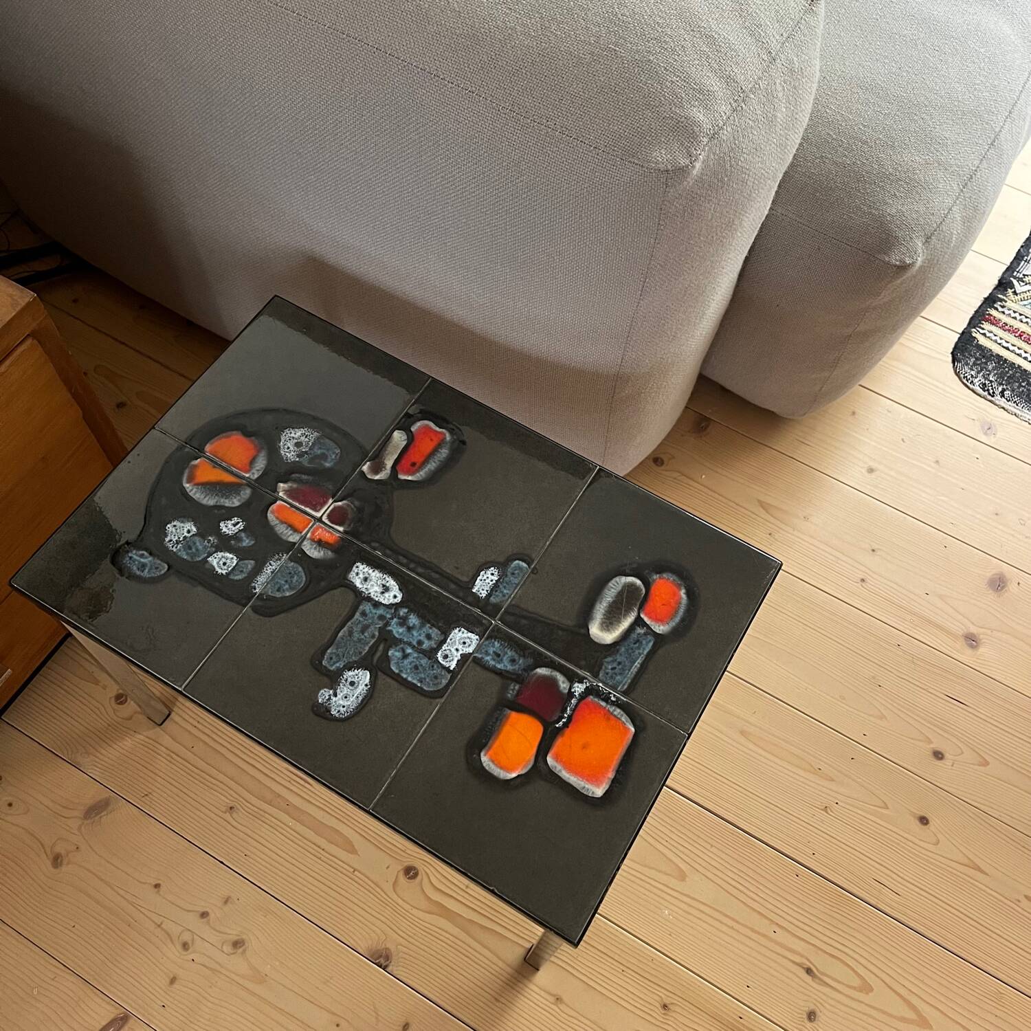 Belarti attribution side table - with tiles - 1960/70's