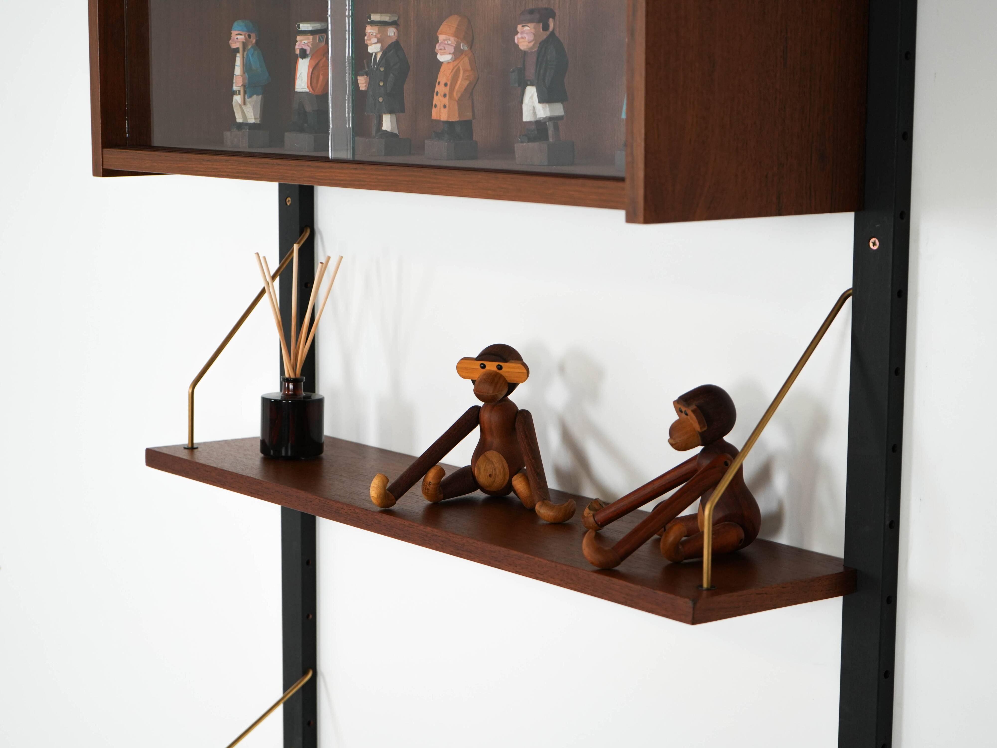 Teak wall unit PS System, Danish design, 1960s, manufactured by Randers Møb