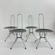 Set of 4 postmodern folding chairs by Niels Gammelgaard for Ikea, 1980s