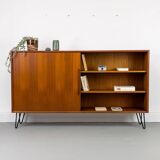 Teak Bookcase with One Sliding Door from Wk Möbel, 1960s