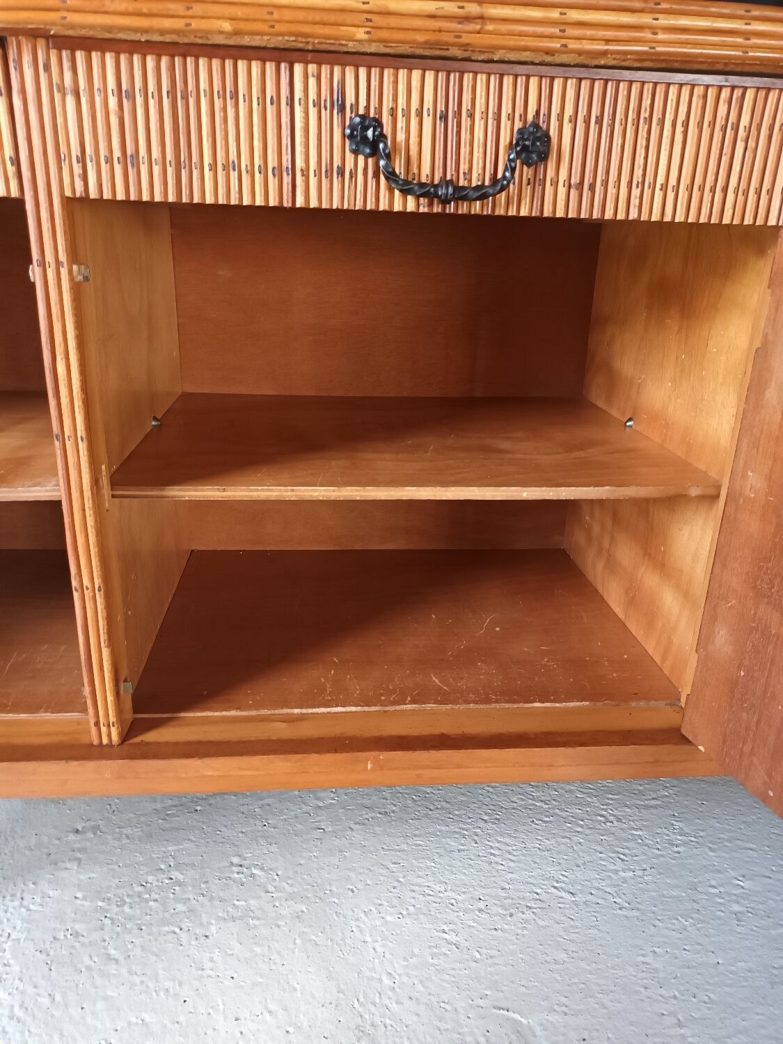 Vintage rattan sideboard
