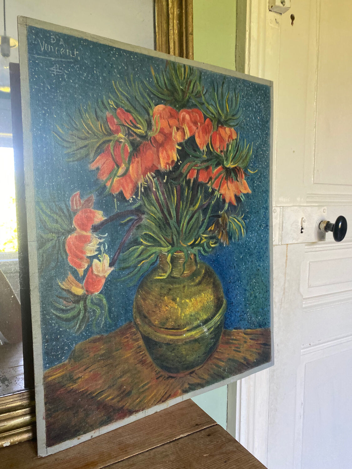 Vintage painting reproduction Fritillaries Van Gogh impressionist