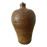 Sandstone lamp base signed PK (Poterie de Kerbénoën) by Michel Vergnes