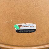 vintage teak wood wall mirror