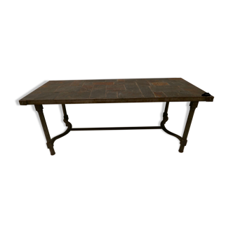 Slate top coffee table