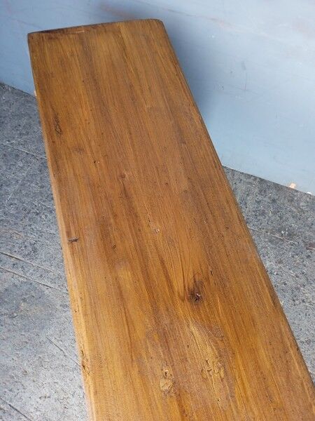 Solid wood bench patinated 140cm