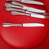 10 silver metal knives". Shell model.