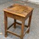 19th century farmhouse stool in solid oak