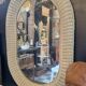 Rattan mirror 92cm