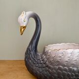 Vintage ceramic swan pot cover