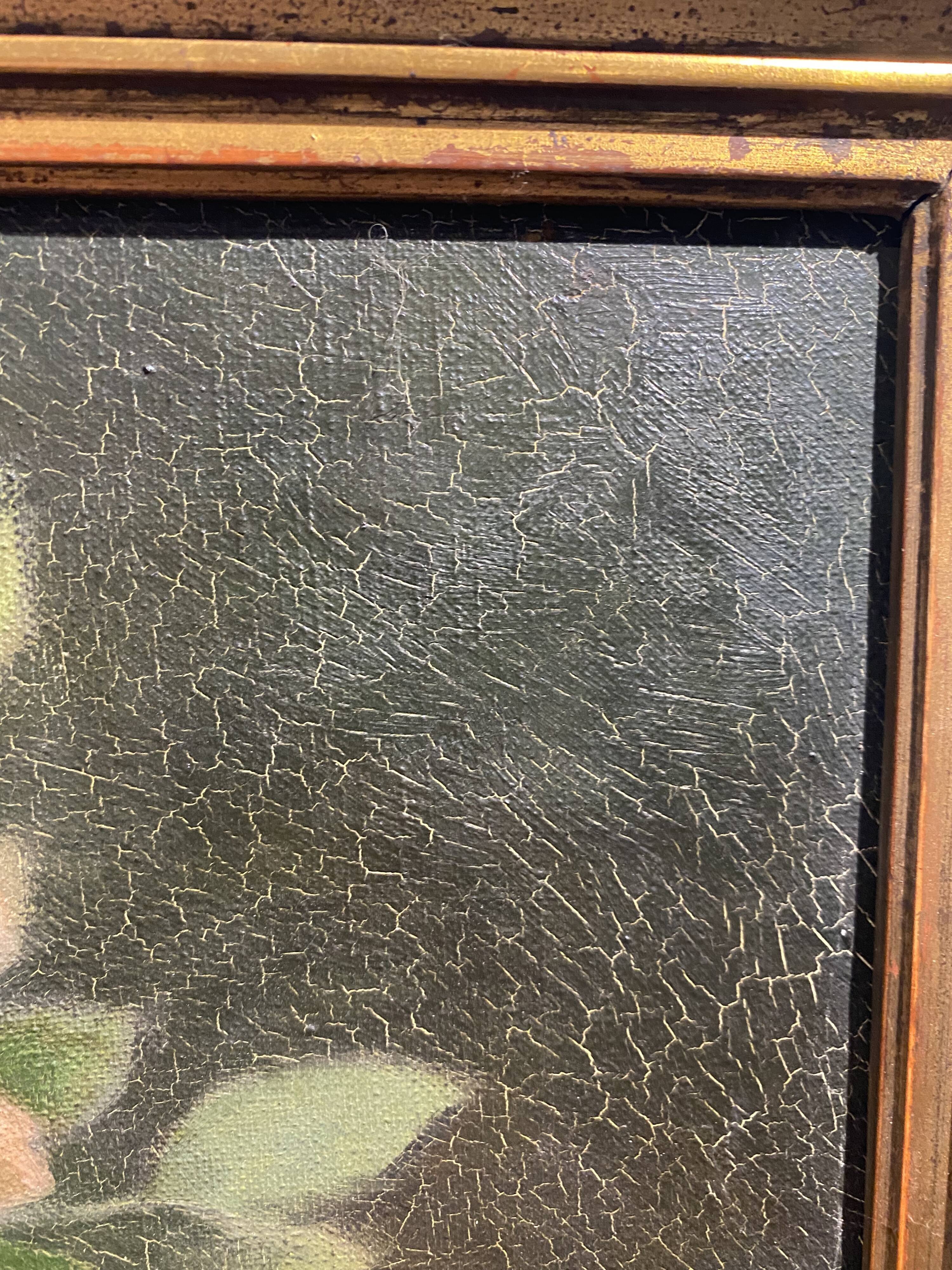 Old painting, bouquet of roses, late 19th, early 20th century