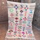 Handmade wool Berber rug – Colourful bohemian Moroccan kilim