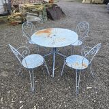Wrought iron garden furniture