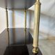 Vintage trolley on wheels, black wood and brass uprights