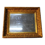 Antique,19th-century, gilt-framed wood wall mirror, Napoleon Ill