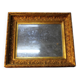 Antique,19th-century, gilt-framed wood wall mirror, Napoleon Ill