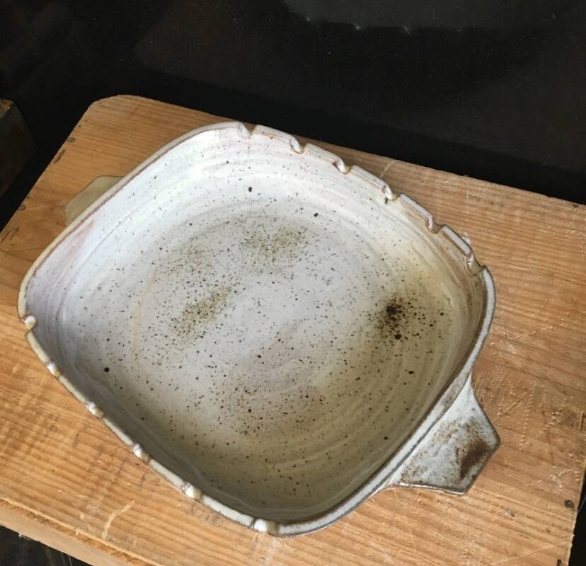 Glazed terracotta dish from the 1980s