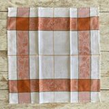 Lot de 6 serviette de table style pensionnat - coton - 50x50 cm