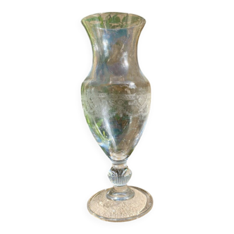 Vase amphore gravé