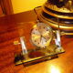 Quartz reclining clock, Swiss movement, WMC brand in its original cabinet