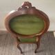 Antique wooden and velvet upholstered chair