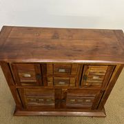 Solid acacia wood sideboard 4 doors, 2 drawers