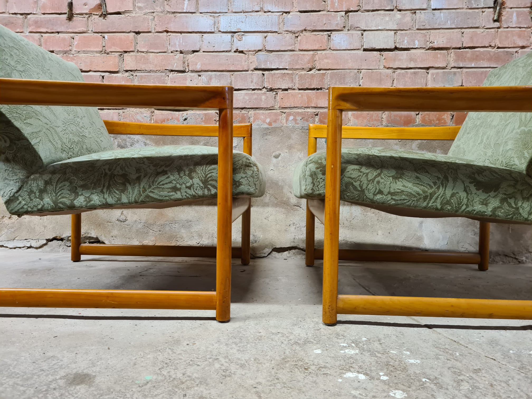 Pair of Scandinavian design armchairs teak 1960