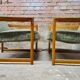 Pair of Scandinavian design armchairs teak 1960
