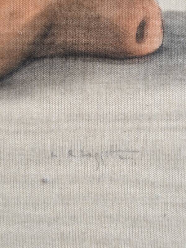 La Roche Laffitte (Born in 1943) - Watercolour drawing on silk - Birohka