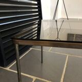 Vintage glass and brass coffee table