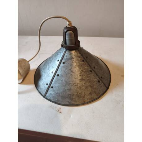 Galvanised metal and brass industrial suspension