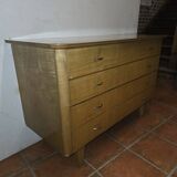 Vintage elm commode from the 1960s.