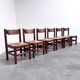 Oak and wicker dining chairs, 1960s